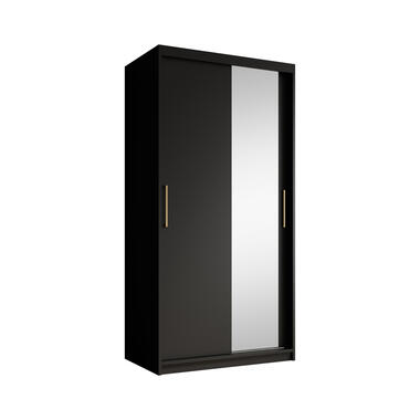 Armoire Mandalin - Noir - 100 cm - Avec miroir product