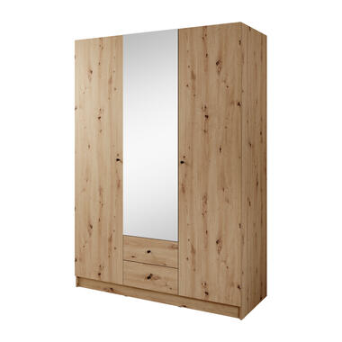 Armoire Guido - Chêne - 150 cm - Avec miroir product