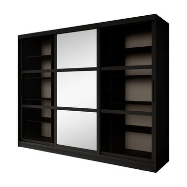 Armoire Davies - Noir - 250 cm - Avec miroir product