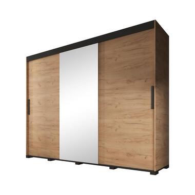Meubella Armoire Brazil - Chêne - 250 cm - Avec miroir product