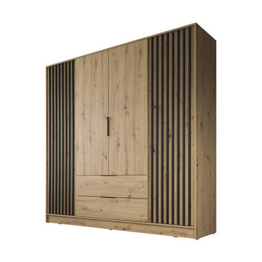 Armoire Nairobi - Chêne - Noir - 206 cm product