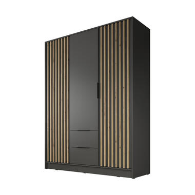 Armoire Nairobi - Anthracite - Chêne - 155 cm product