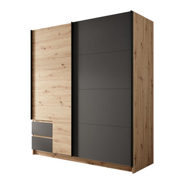 Armoire Ulan - Chêne - Gris - 181 cm product