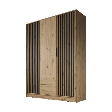 Armoire Nairobi - Chêne - Noir - 155 cm product