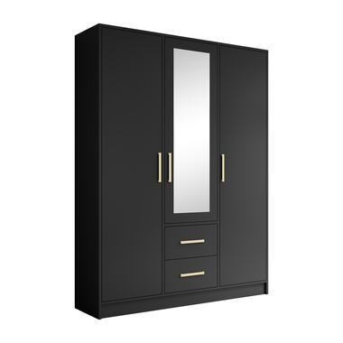 Armoire Brody - Noir mat - 153 cm - Avec miroir product