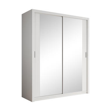 Meubella Kleerkast Blake - Wit - 180 cm - Met spiegel product