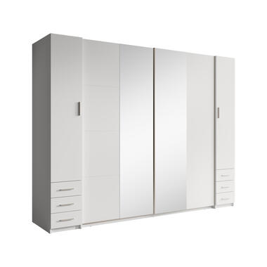 Meubella Kleerkast Stoke 2 - Wit - 270 cm - Met spiegel product