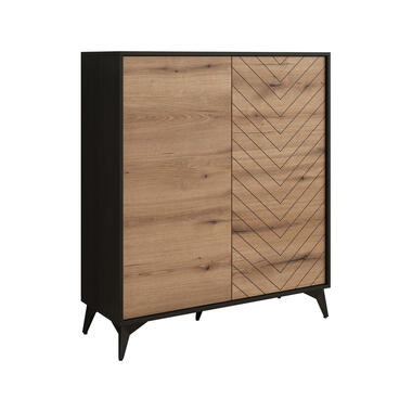 Buffet Dolores - Chêne - Noir - 104 cm - Haut product