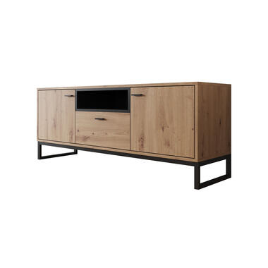 Meuble TV Ozzy - Chêne - Noir - 135 cm product