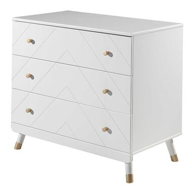 Commode Billy 100x57x89cm 3 tirois - blanc/or product