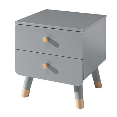 Table de chevet Billy rétro 2 tiroirs - gris product