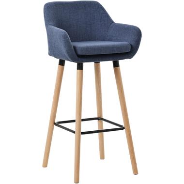 CLP Tabouret de bar Grant Nature Cadre - Tissu - Bleu foncé product