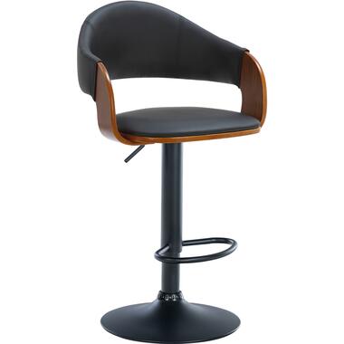 CLP Tabouret de bar Nilse Noir Cadre - Similicuir - Noyer / Noir product