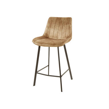 Tabouret de bar en velours - champagne product