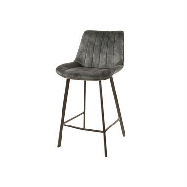 Tabouret en velours Ivan - anthracite product