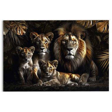 Peinture sur verre - Lion Family - 78x116cm product