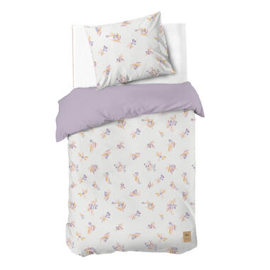 Dindi Home - Housse de couette Flower Escape - 140x220 cm - Blanc cassé / Lilas product