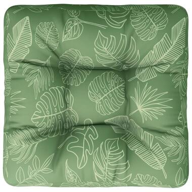 vidaXL Coussin de palette motif de feuilles 60x60x12 cm tissu product