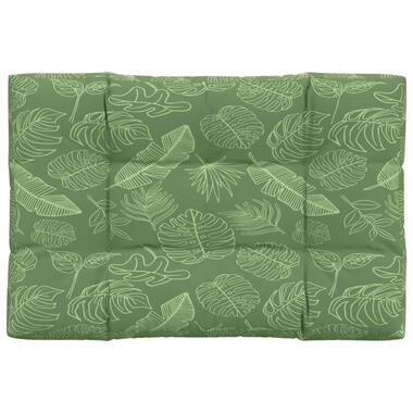 vidaXL Coussin de palette à motif de feuilles 120x80x12 cm Tissu product