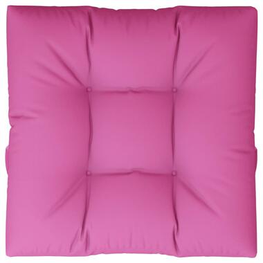 vidaXL Palletkussen 80x80x12 cm stof roze product