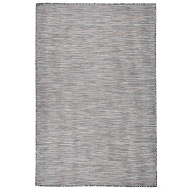 vidaXL Tapis à tissage plat d'extérieur 120x170 cm Marron et bleu product