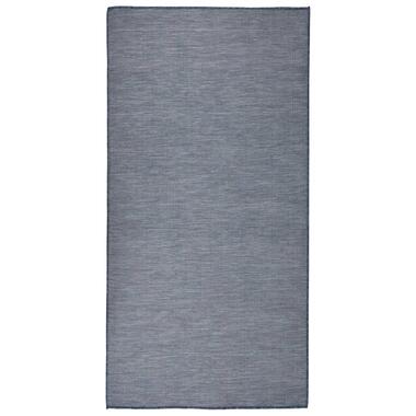 vidaXL Tapis à tissage plat d'extérieur 100x200 cm Bleu product