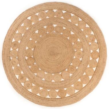 vidaXL Tapis Design tressé Jute 240 cm Rond product