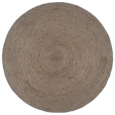 vidaXL Tapis fait à la main Jute Rond 240 cm Gris product