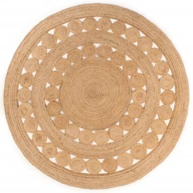 vidaXL Tapis Design tressé Jute 180 cm Rond product