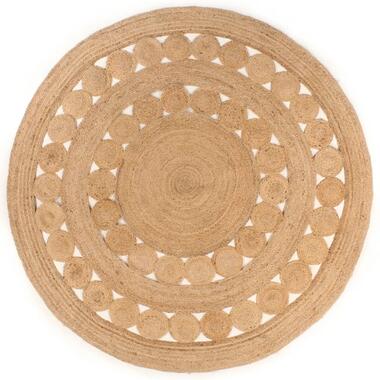 vidaXL Tapis Design tressé Jute 210 cm Rond product