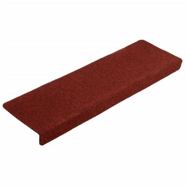 vidaXL Tapis de marches d'escalier 5 pcs Bordeaux 65x21x4cm Aiguilleté product