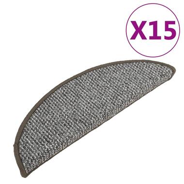 vidaXL Tapis de marches d'escalier 15 pcs Gris 65x21x4 cm product