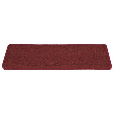 vidaXL Tapis d'escalier 15 pcs 65x21x4 cm Rouge mat product