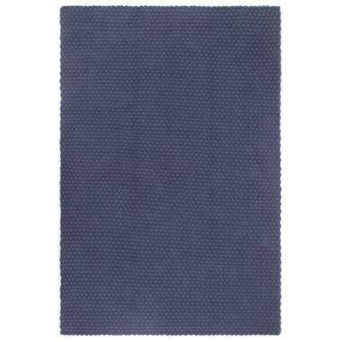 vidaXL Tapis rectangulaire Bleu marine 120x180 cm Coton product