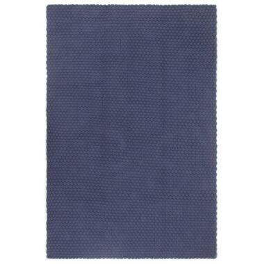 vidaXL Tapis rectangulaire Bleu marine 180x250 cm Coton product