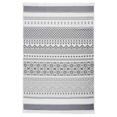 vidaXL Tapis Gris et blanc 160x230 cm Coton product