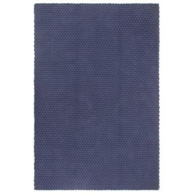 vidaXL Tapis rectangulaire Bleu marine 200x300 cm Coton product