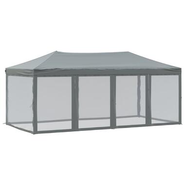 vidaXL Partytent inklapbaar met zijwanden 3x6 m antracietkleurig product