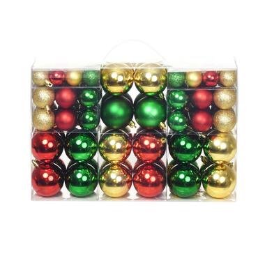 Kerstballen 100 st rood/goudkleurig/groen product