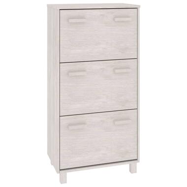 vidaXL Armoire à chaussures HAMAR Blanc 59,5x35x117 cm Bois de pin product