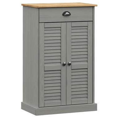 vidaXL Armoire à chaussures VIGO gris 60x35x96 cm bois massif de pin product