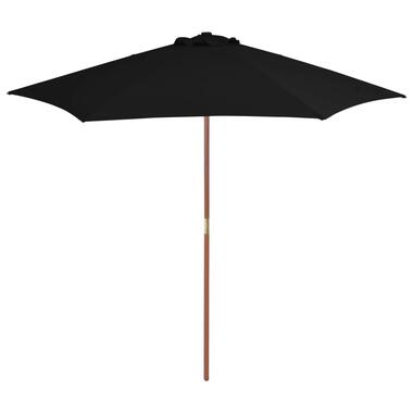 vidaXL Parasol de jardin avec mât en bois noir 270 cm product