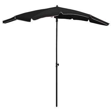 vidaXL Parasol met paal 200x130 cm zwart product