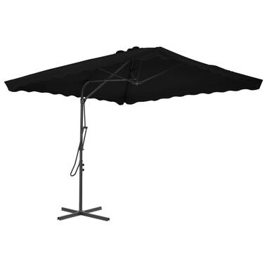 vidaXL Parasol de jardin avec mât en acier noir 250x250x230 cm product