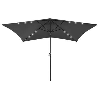 vidaXL Parasol de jardin avec LED et mât en acier anthracite 2x3 m product