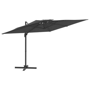 vidaXL Parasol cantilever à double toit Anthracite 300x300 cm product