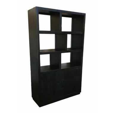 Livingfurn - Vitrine Jaxx Black 120cm - Bois de manguier product