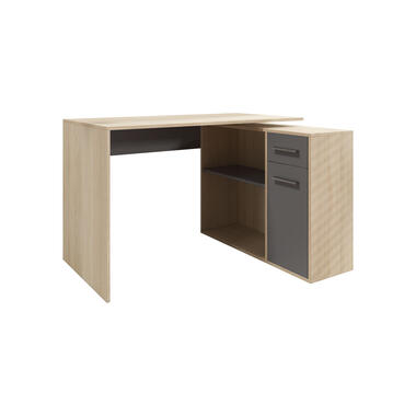 Meubella Bureau Jason - Eiken - Grijs - 120 cm product