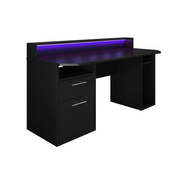 Bureau Tamara 3 - Noir - 160 cm - Avec LED product