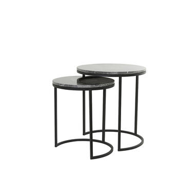 Light & Living - Table d'appoint ALFIO - Ø49x53.5cm - Marron - Lot de 2 product